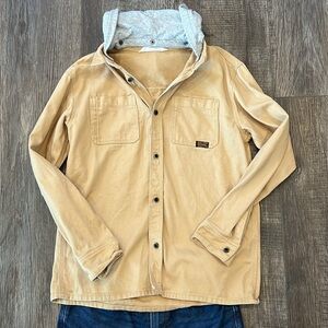 H&M thick button down shacket with detachable hood. Like new. Super cute!! 12-14